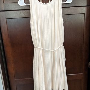 Banana Republic pleated white dress